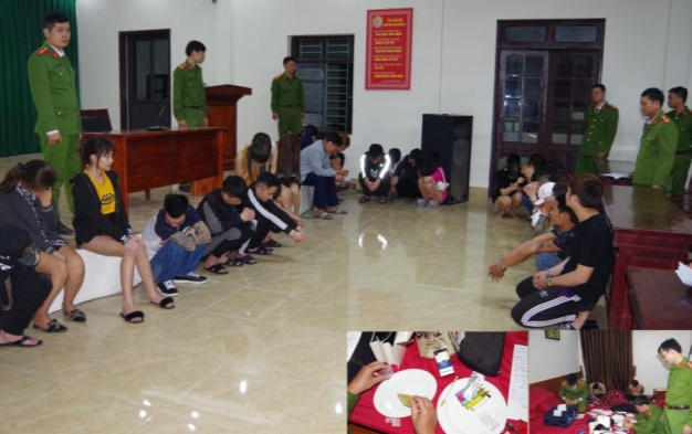 39 'nam thanh nữ tú' phê ma túy, đánh bạc và mua bán dâm trong phòng khách sạn