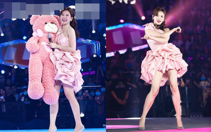 Hari Won diện váy ngắn khoe chân thon nuột, catwalk điêu luyện trong hậu trường