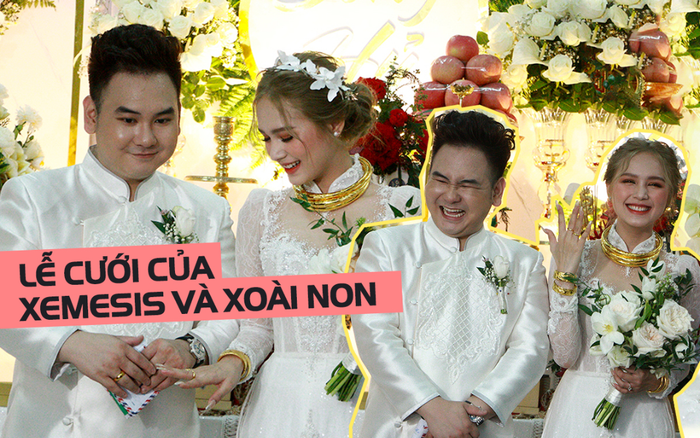 Lễ cưới của Xemesis và Xoài Non: Cô dâu đeo vàng 'trĩu cổ', nhà trai đi tiền đồng 8 lượng vàng