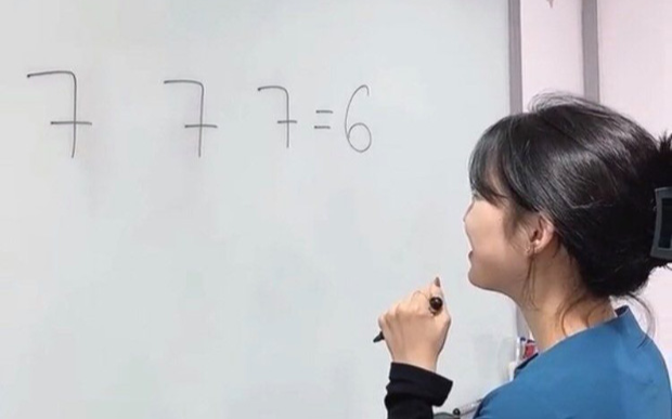 Bài toán tiểu học với phép tính ' 7...7...7=6' khiến tất cả y bác sĩ 'bó tay'