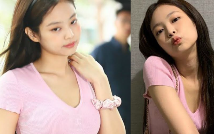 Jennie (BLACKPINK) mặc áo thun hồng cũng khiến fan ngẩn ngơ