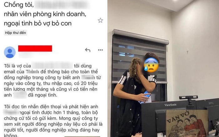Chồng ngoại tình, vợ viết email gửi toàn công ty: 'Chồng tôi phòng kinh doanh, ngoại tình bỏ vợ con'