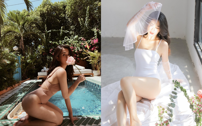 Hotgirl Ngọc Thảo 'đốn mắt' fan với bikini quyến rũ, 'chặt đẹp' người mẫu hoa hậu