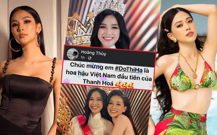 Cặp á hậu đình đám Bùi Phương Nga - Hoàng Thùy xúc động chúc mừng tân hoa hậu Đỗ Hà