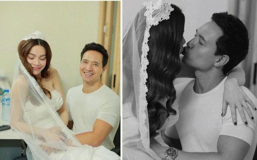 Hé lộ hậu trường ảnh cưới của Kim Lý và Hà Hồ, ai cũng phải lịm tim