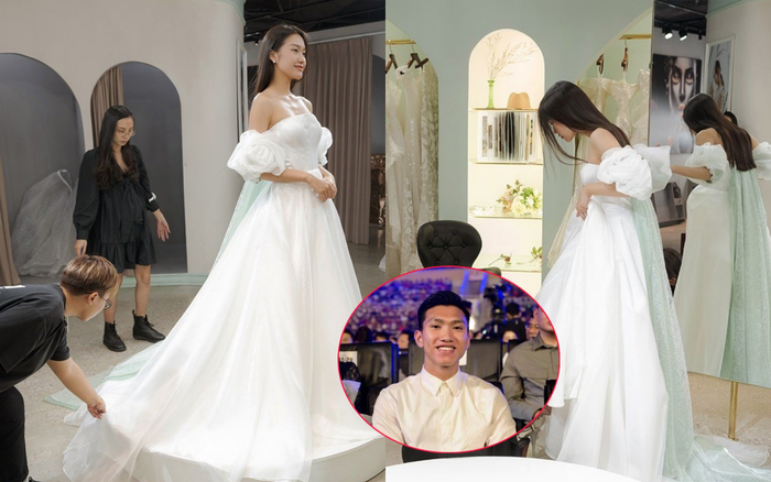 Doãn Hải My lộ ảnh thử váy cưới, Đoàn Văn Hậu được dân tình 'réo tên'