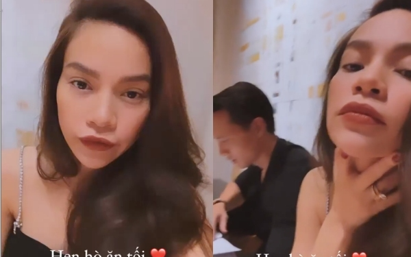 Hồ Ngọc Hà diện váy 2 dây, hẹn hò Kim Lý đi ăn tiệc sinh nhật