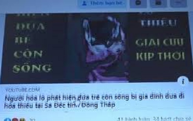Thực hư thông tin bé gái 4 tuổi còn thoi thóp thở nhưng được đưa vào lò hỏa táng ở Đồng Tháp