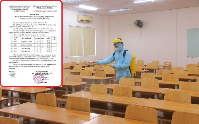 Giảng viên tiếp xúc gần (F1) với BN 1342, trường đại học cho sinh viên nghỉ học