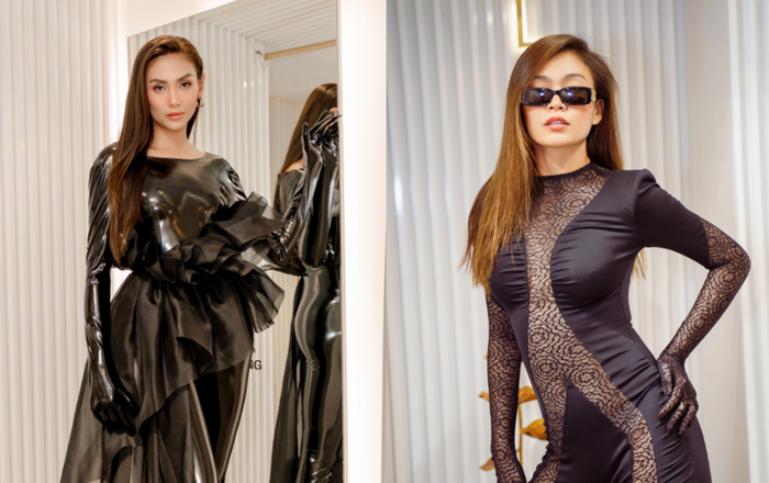 Mâu Thuỷ diện jumpsuit 'thiếu vải' lạ mắt tại buổi thử đồ show thời trang