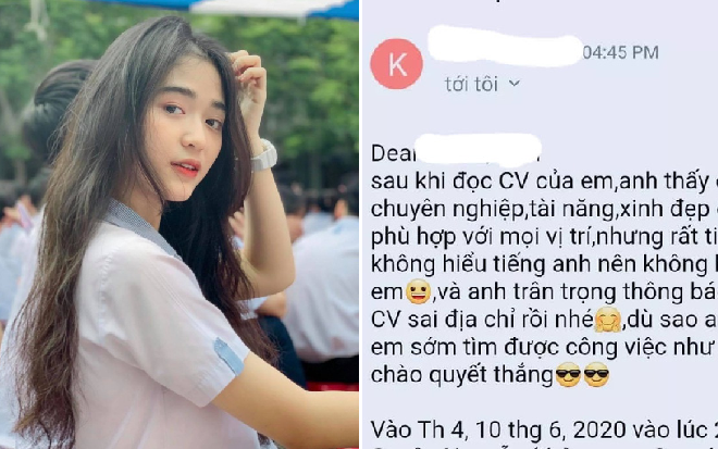 Nữ sinh gửi CV cho nhà tuyển dụng, đọc email hồi âm đến đoạn cuối cùng mới 'dở khóc dở cười' vì điều này