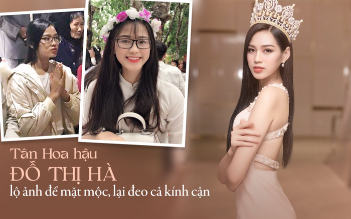 Tân Hoa hậu Đỗ Thị Hà lộ ảnh để mặt mộc, lại đeo cả kính cận