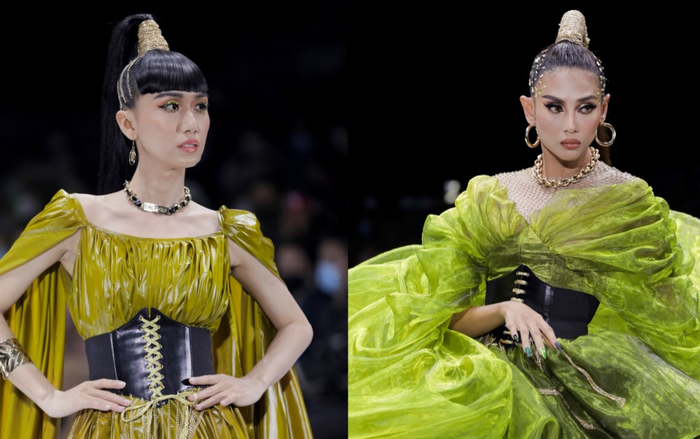 Lynk Lee, Võ Hoàng Yến nhún nhảy tưng bừng, pose dáng thần thái trên sàn catwalk