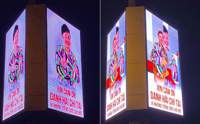 Cố nghệ sĩ Chí Tài được tri ân trên biển quảng cáo cỡ lớn: Xin cảm ơn vì những tiếng cười dành cho đời!