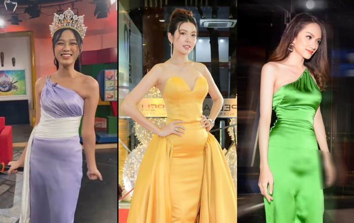 Đỗ Thị Hà, Hương Giang, Thúy Vân 'muối mặt' vì lộ điểm nhạy cảm vì váy lụa mỏng dính