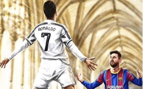 Chị gái Ronaldo gây phẫn nộ với bức ảnh Messi quỳ gối trước CR7