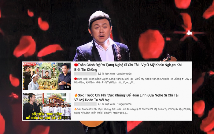 Kênh YouTube trục lợi từ cố nghệ sĩ Chí Tài bằng những video chắp vá