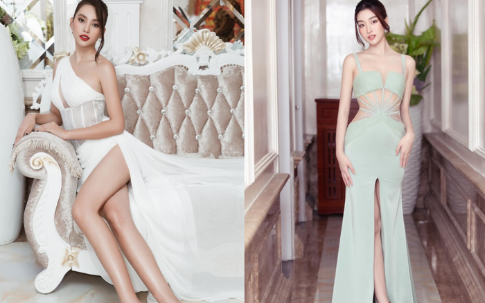 Hoa hậu Tiểu Vy chả thua chị kém em với váy cắt xẻ đến tận hông