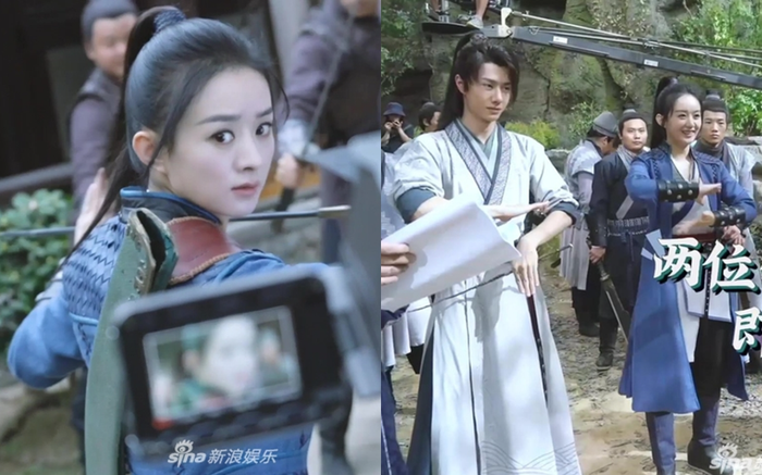 Tiết lộ ảnh hậu trường phim 'Hữu phỉ': Triệu Lệ Dĩnh khí chất ngời ngời, diễn cảnh hành động cực lưu loát