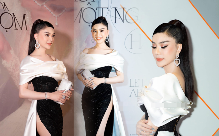 Lâm Khánh Chi mặc đầm xẻ đến hông, xinh đẹp rạng rỡ đập tan tin đồn chỉnh sửa nát mặt