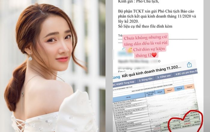 Nhã Phương là Phó chủ tịch của công ty, doanh thu gần 1,5 tỷ đồng/tháng?