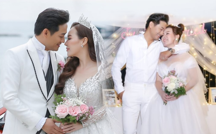 Khoảnh khắc hạnh phúc gây xúc động của Quý Bình và vợ đại gia trong tiệc cưới tại Phú Quốc