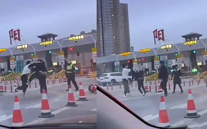 Thấy người yêu cãi nhau với cô gái khác, anh chàng lao ra đánh người không ngờ bị hạ đo ván trong 10 giây