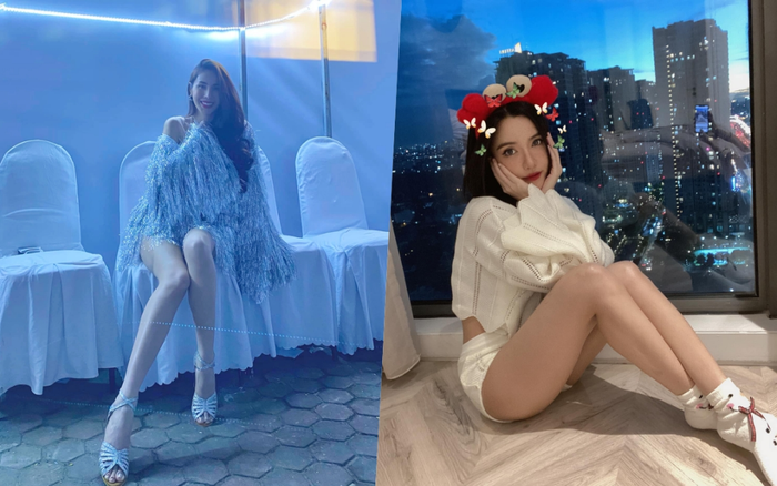 Khoe chân thon cực phẩm: Thủy Tiên co ro đi diễn ở quê chồng, Bích Phương ước 'ăn mãi không mập'