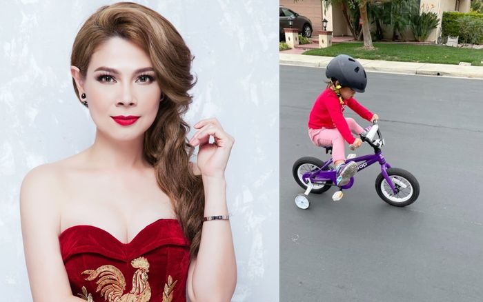 Thanh Thảo kể chuyện con gái mới 2 tuổi đã lái xe đạp điệu nghệ, đam mê trò chơi mạo hiểm