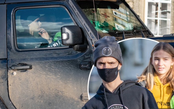 Romeo Beckham cùng người yêu đi shopping bằng... siêu xe Jeep trị giá hàng chục ngàn bảng Anh