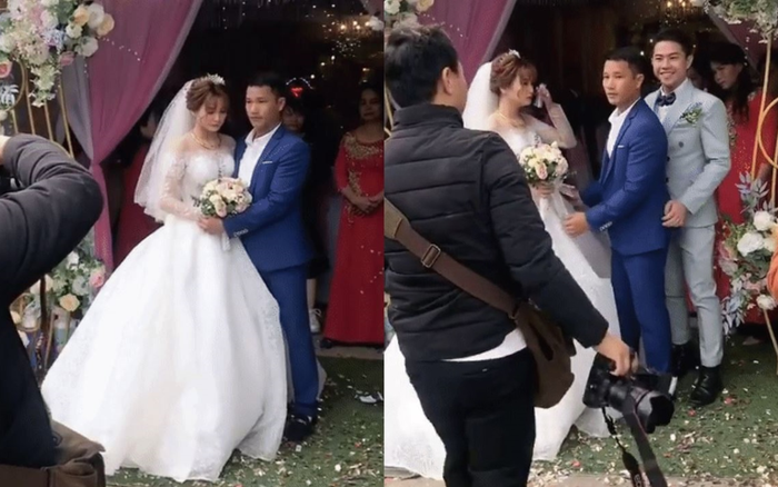 Ông bố trẻ tuổi đứng chụp ảnh với con gái trong lễ cưới khiến tất cả lầm tưởng là ... chú rể