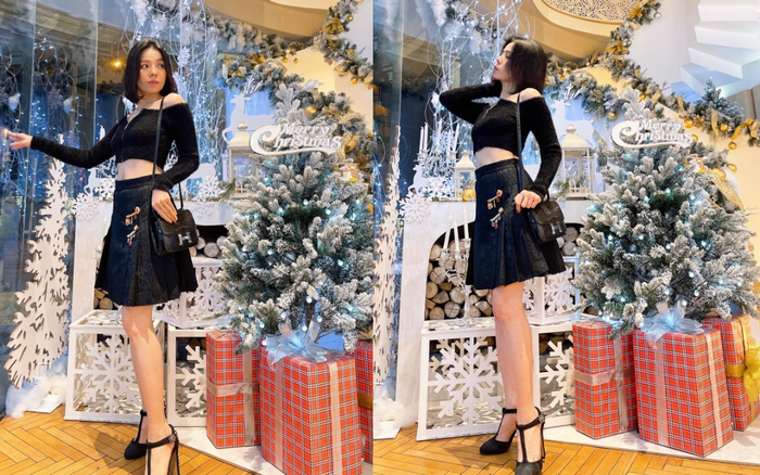 Lệ Quyên để mặt mộc, 'cưa sừng làm nghé' với croptop và chân váy xì teen