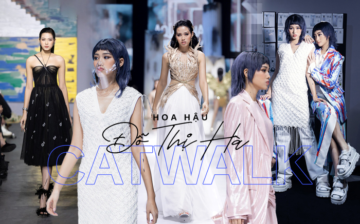 Hoa hậu Đỗ Thị Hà catwalk: khi bị 'át vía', lúc thần thái hơn người