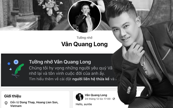 Facebook ca sĩ Vân Quang Long chuyển sang chế độ tưởng nhớ khiến fan bồi hồi, xúc động