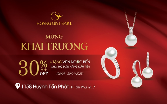 Hoàng Gia Pearl dành nhiều ưu đãi đặc biệt tại Showroom mới 1158 Huỳnh Tấn Phát, P. Tân Phú, Q. 7