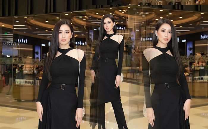 Mai Phương Thúy ăn điểm tuyệt đối với set đồ đen cắt xẻ cá tính