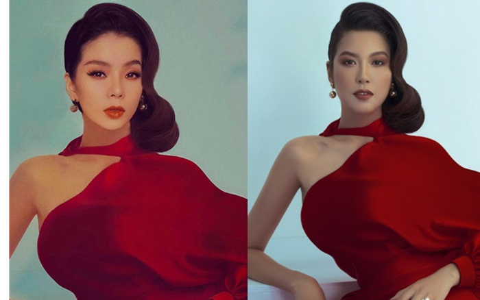 Lệ Quyên khoe bức tranh fan tặng, dân mạng liền hỏi: Có gì đó sai sai vì 'đạo nhái' ảnh Thuý Vân?