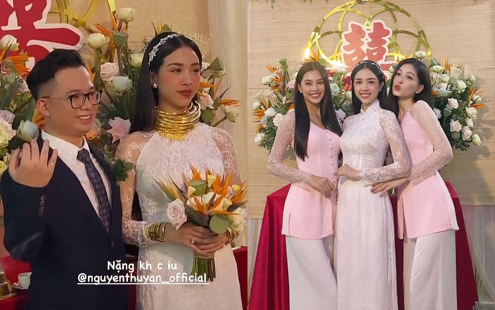 Thúy An lên xe hoa với sính lễ 'nặng trĩu vàng vòng', phù dâu Tiểu Vy - Phương Nga rạng rỡ diện áo bà ba