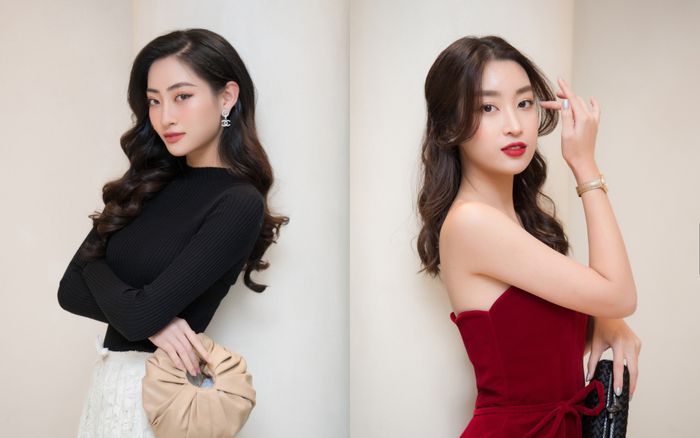 Chị em Đỗ Mỹ Linh, Lương Thùy Linh khoe sắc cùng nhau, đẹp bất phân thắng bại