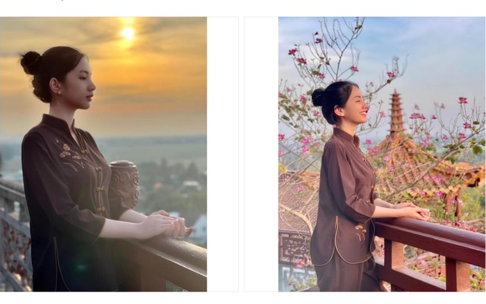 Cẩm Đan lên chùa cầu bình an, khoe vẻ đẹp mộc mạc sau loạt tin đồn tình cảm với chồng cũ Lệ Quyên