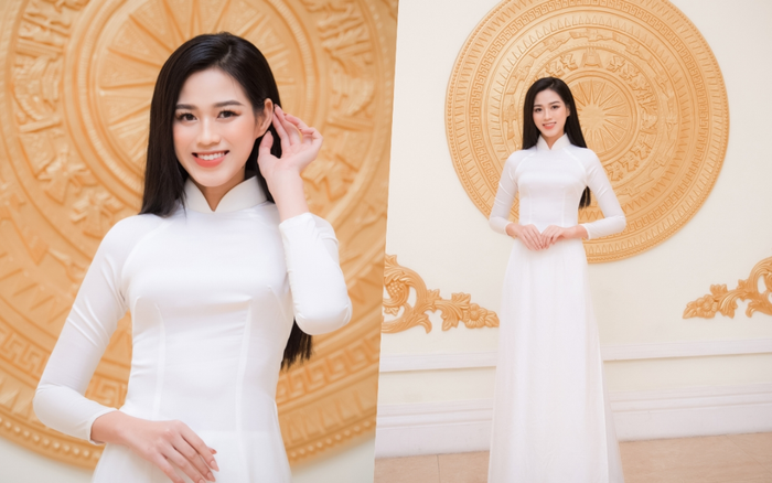 Đảm nhận vai trò mới, hoa hậu Đỗ Thị Hà khoe vẻ đẹp tinh khôi trong tà áo dài trắng