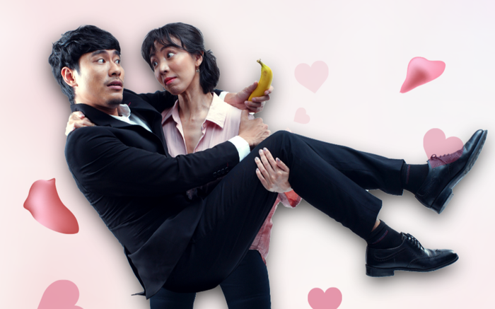 Hé lộ hậu trường 'Chìa khóa trăm tỷ': Thu Trang hóa bà cô ế bế Kiều Minh Tuấn nhẹ như chơi