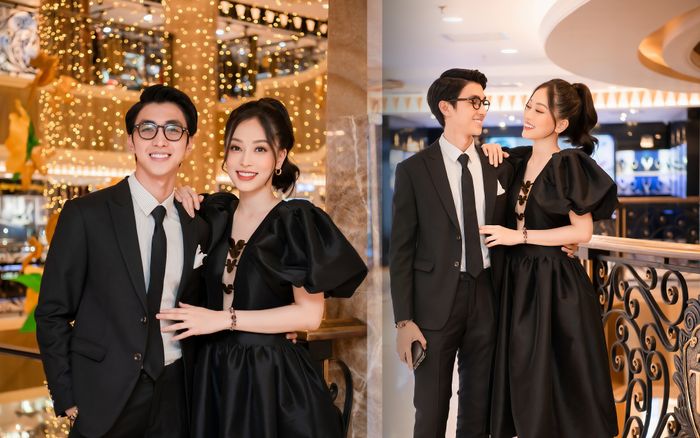 'Cậu mợ' Phương Nga - Bình An mặc đồ đôi âu yếm bên nhau chẳng rời tại sự kiện