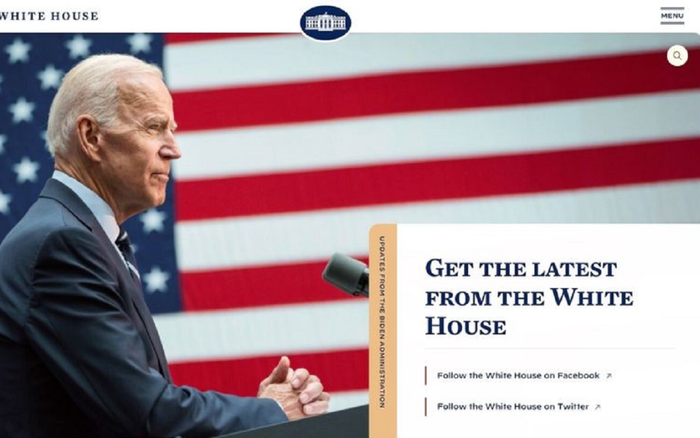 Xuất hiện thông điệp ẩn trên trang web Nhà Trắng sau khi ông Joe Biden nhậm chức tổng thống Mỹ