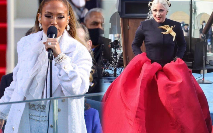 Jennifer Lopez & Lady Gaga lên đồ đối lập tại lễ nhậm chức Tổng thống Mỹ