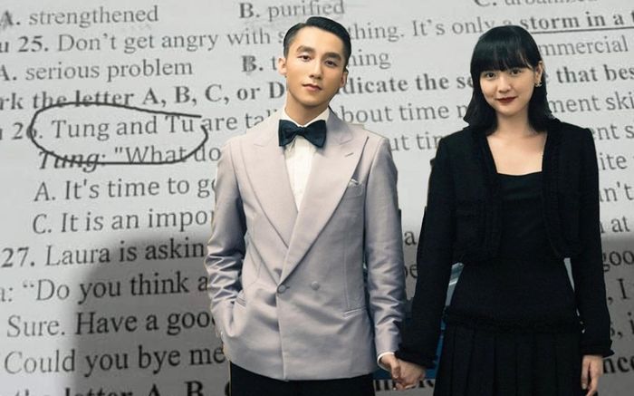 Cặp đôi 'Tùng - Tú' xuất hiện trong đề thi tiếng Anh: Thầy cô bắt trend thế này ai làm lại?