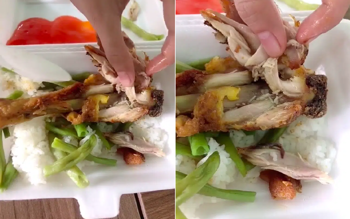 Mua cơm vỉa hè, cô gái toát mồ hôi với 'vật thể lạ' xuất hiện bên trong thức ăn
