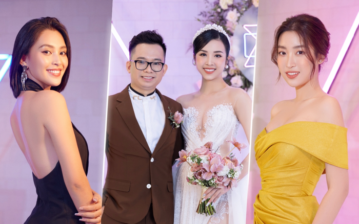 Tiểu Vy táo bạo cắt tóc ngắn khoe lưng trần, Đỗ Mỹ Linh đẹp rạng rỡ dự đám cưới Thúy An