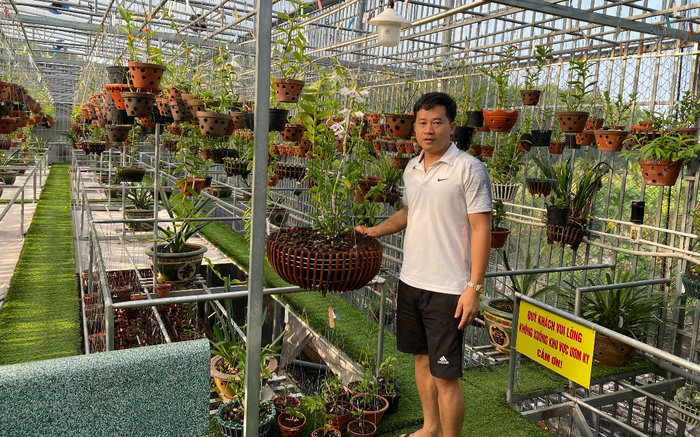 Thầy giáo Phạm Thăng Bằng sở hữu vườn lan giá trị với hơn 10.000 chậu