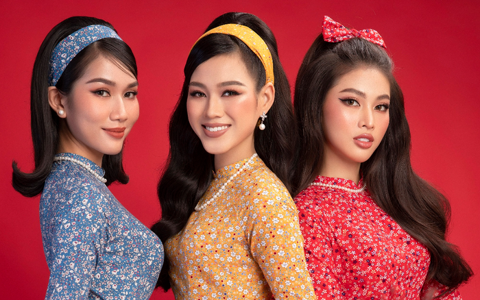 Top 3 Hoa hậu Việt Nam 2020 Đỗ Hà - Phương Anh - Ngọc Thảo chào xuân 'ngọt lịm' với áo dài cổ điển